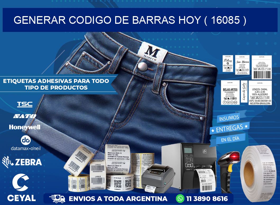 GENERAR CODIGO DE BARRAS HOY ( 16085 )