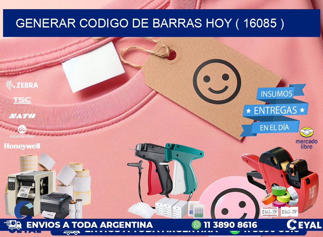 GENERAR CODIGO DE BARRAS HOY ( 16085 )