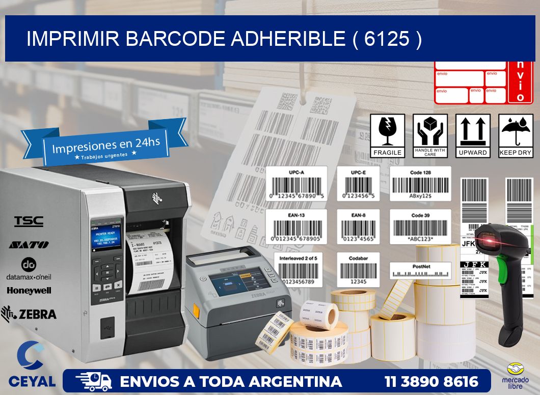 IMPRIMIR BARCODE ADHERIBLE ( 6125 )