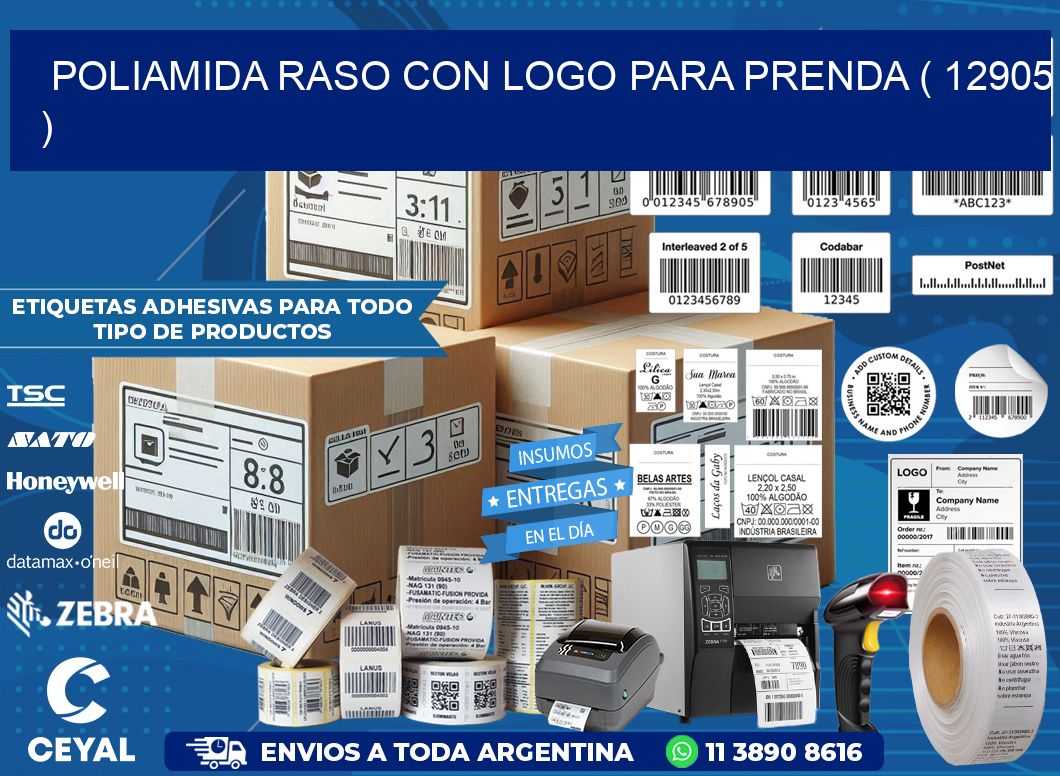 POLIAMIDA RASO CON LOGO PARA PRENDA ( 12905 )