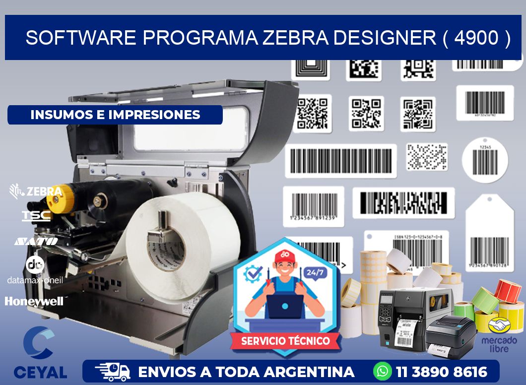 SOFTWARE PROGRAMA ZEBRA DESIGNER ( 4900 )