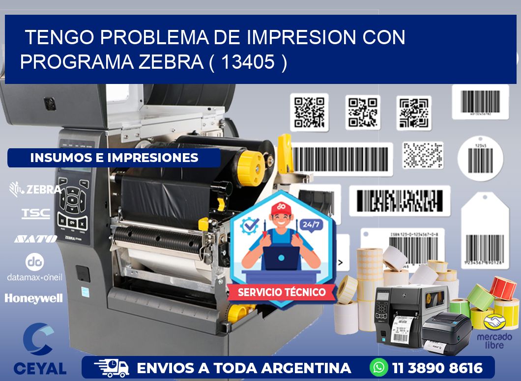 TENGO PROBLEMA DE IMPRESION CON PROGRAMA ZEBRA ( 13405 )
