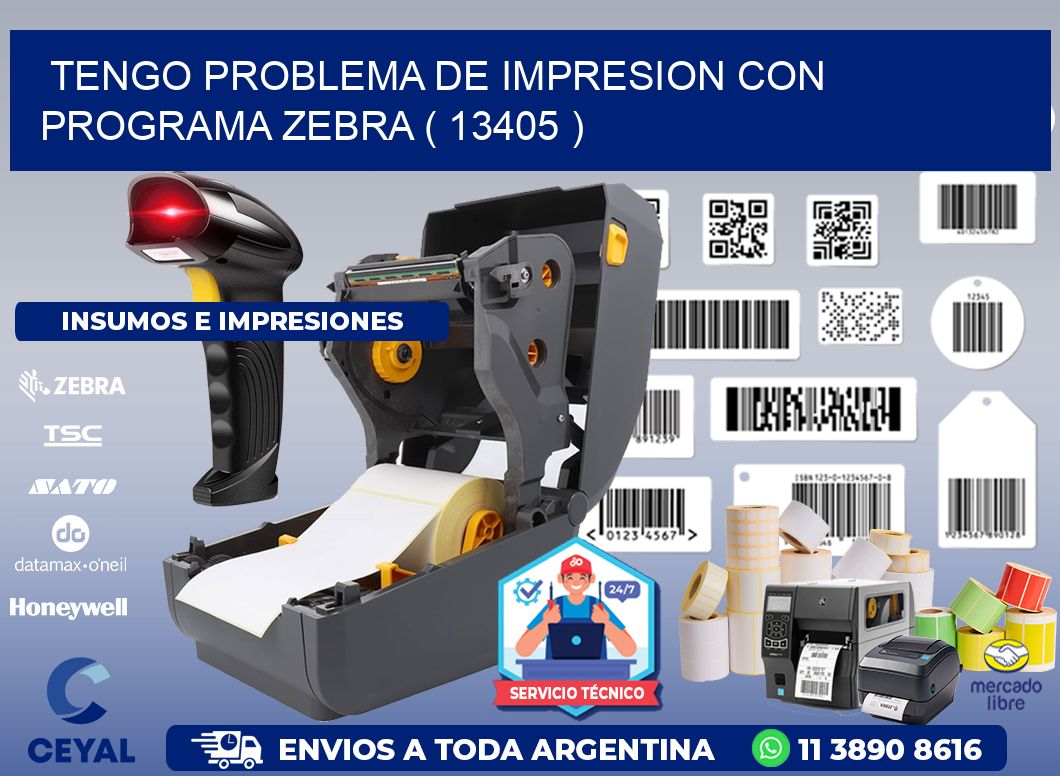 TENGO PROBLEMA DE IMPRESION CON PROGRAMA ZEBRA ( 13405 )