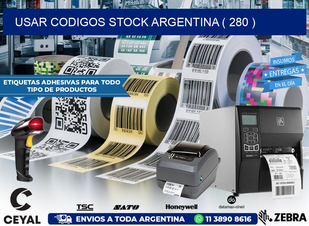 USAR CODIGOS STOCK ARGENTINA ( 280 )