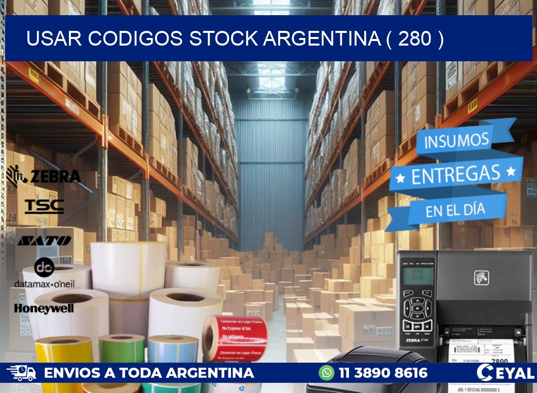 USAR CODIGOS STOCK ARGENTINA ( 280 )
