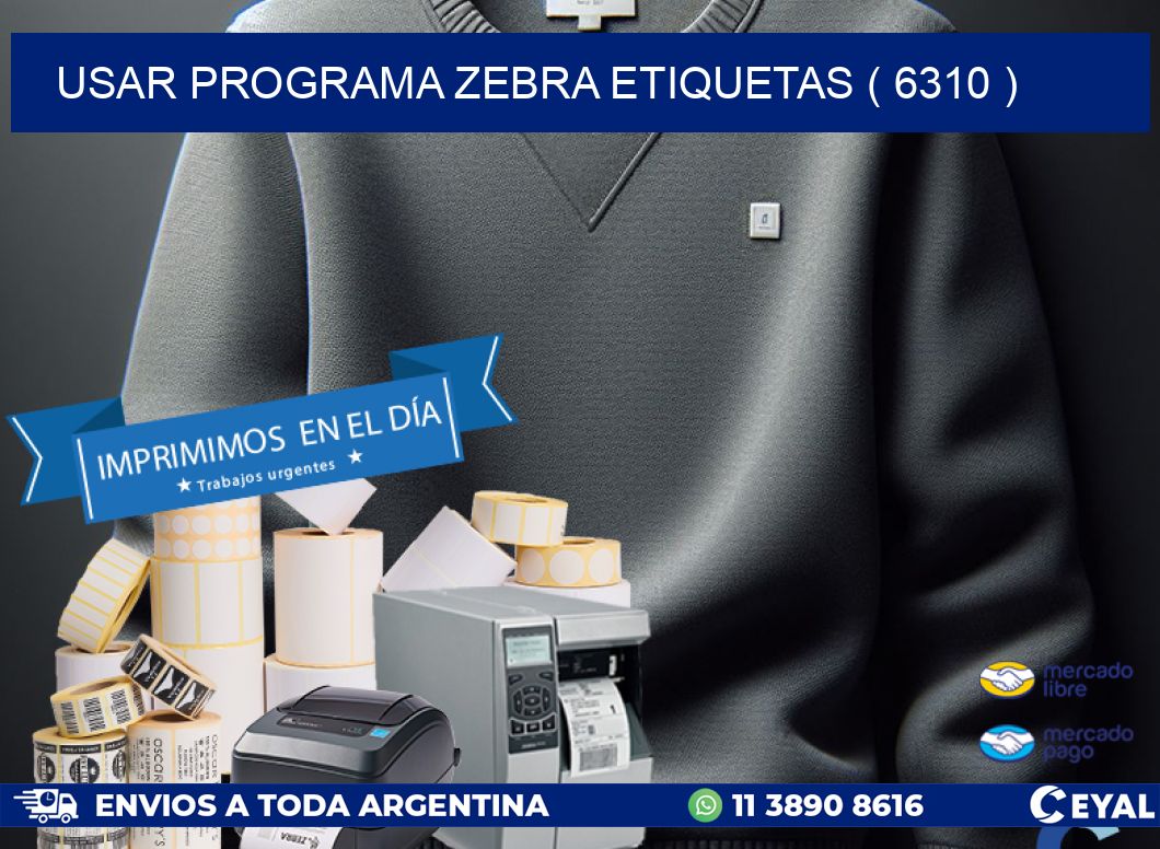 USAR PROGRAMA ZEBRA ETIQUETAS ( 6310 )