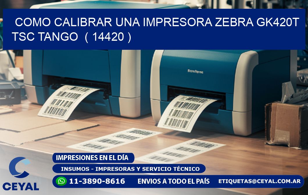 como calibrar una impresora zebra gk420t TSC TANGO ( 14420 )