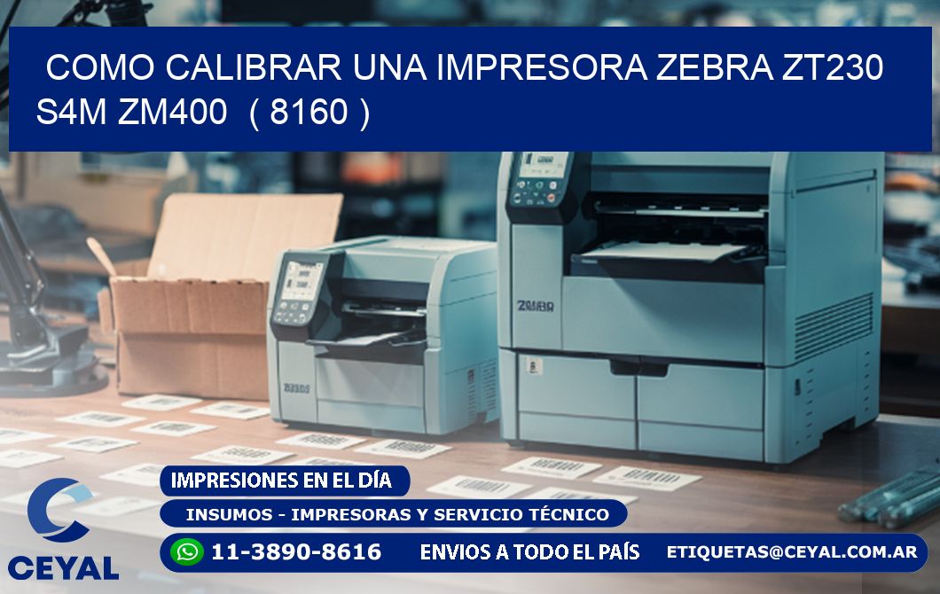 como calibrar una impresora zebra zt230 S4M ZM400 ( 8160 )