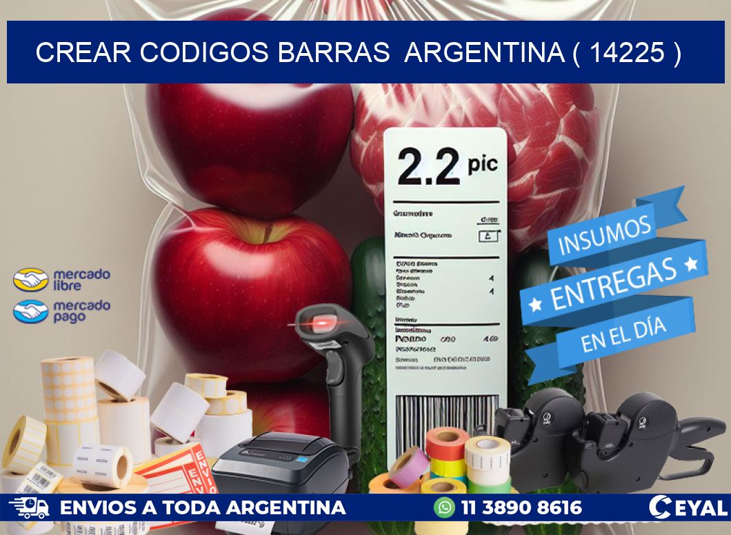 crear codigos barras argentina ( 14225 )