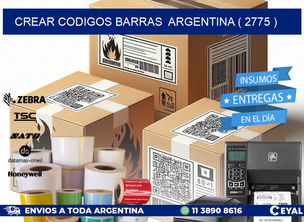 crear codigos barras argentina ( 2775 )