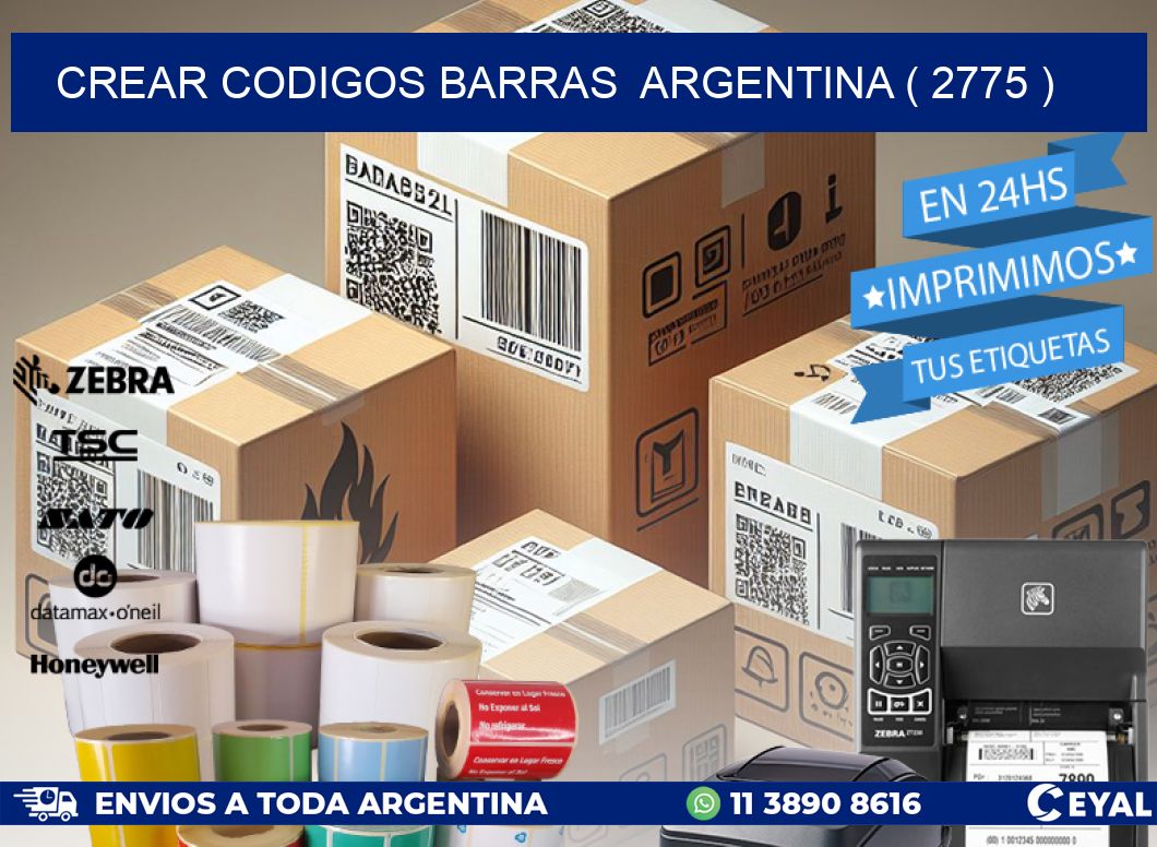 crear codigos barras argentina ( 2775 )