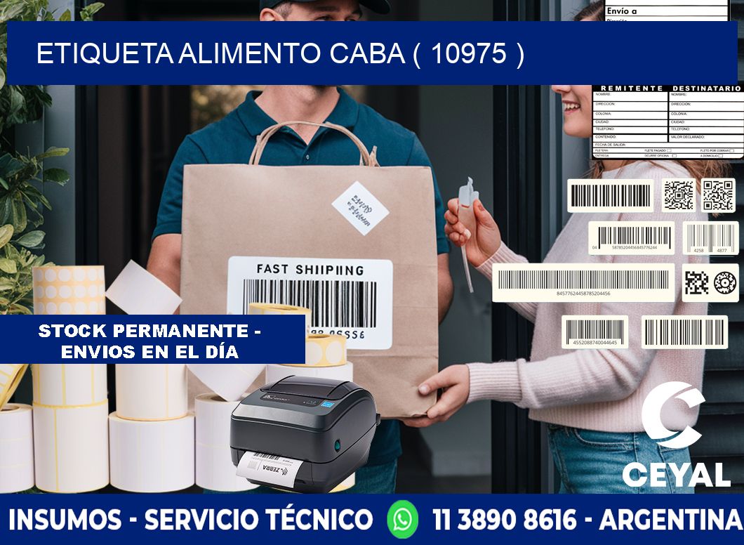 etiqueta alimento caba ( 10975 )
