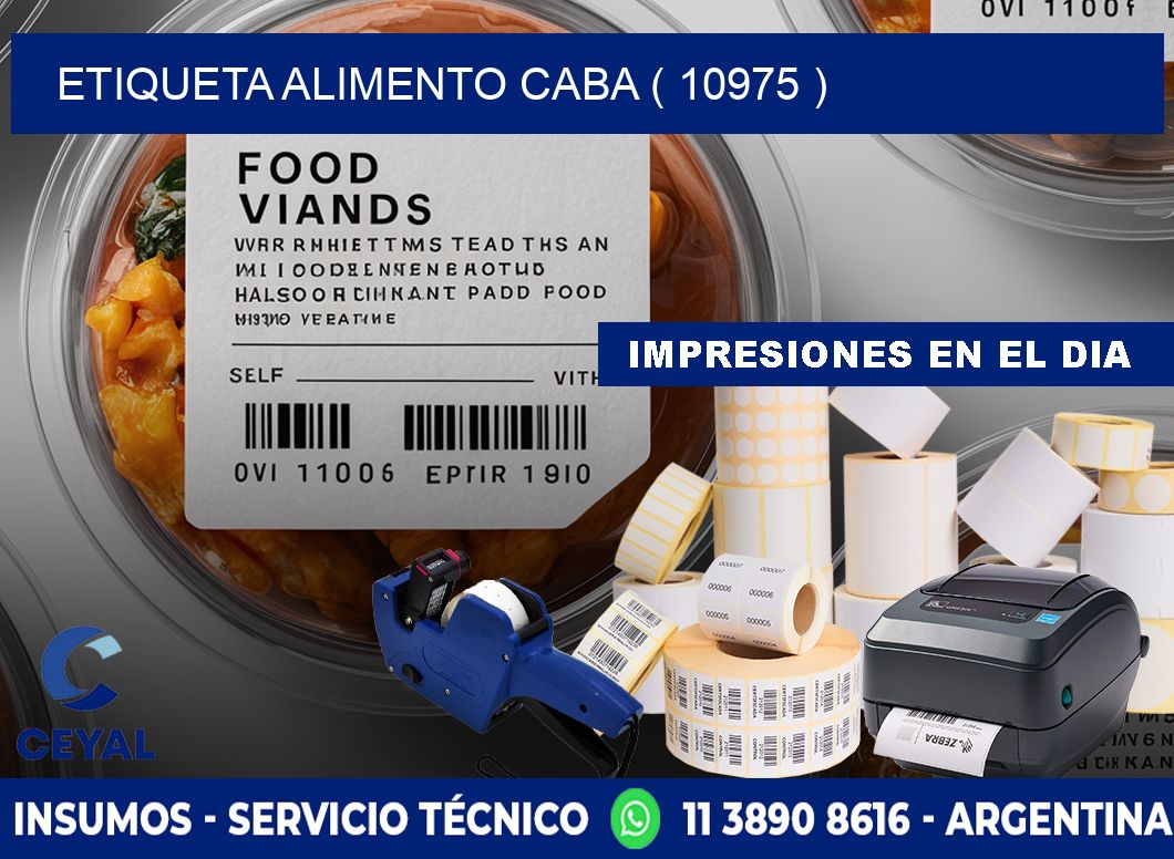 etiqueta alimento caba ( 10975 )