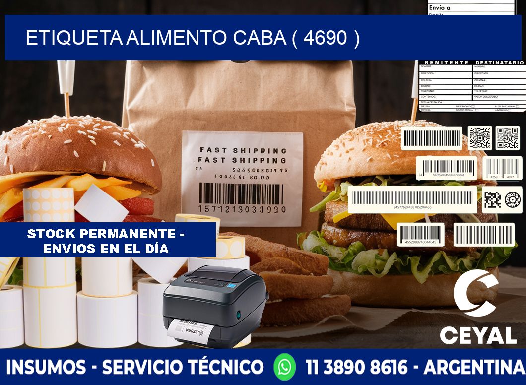 etiqueta alimento caba ( 4690 )