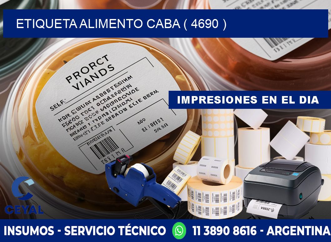 etiqueta alimento caba ( 4690 )