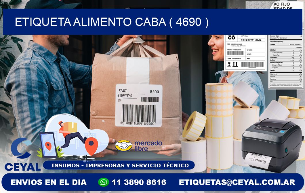 etiqueta alimento caba ( 4690 )