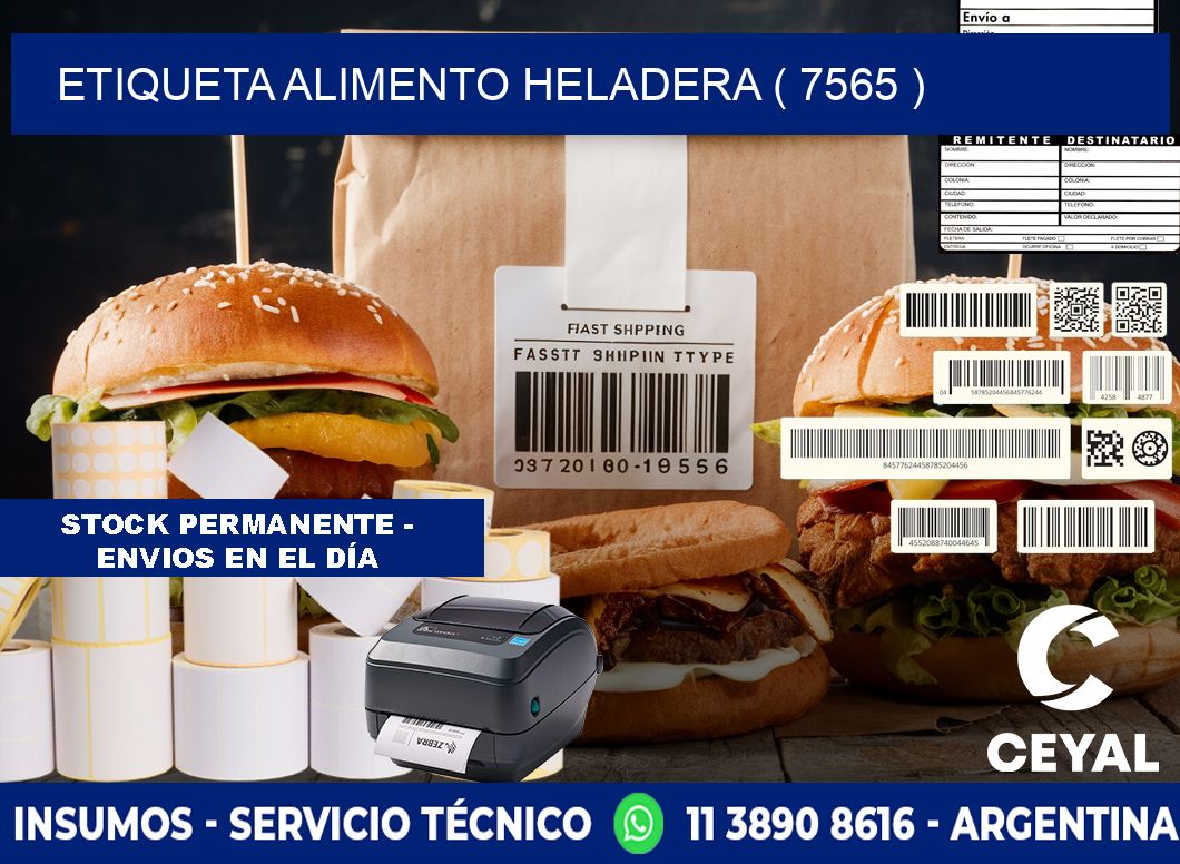 etiqueta alimento heladera ( 7565 )