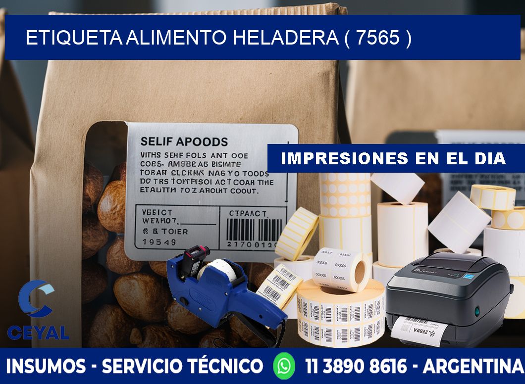 etiqueta alimento heladera ( 7565 )