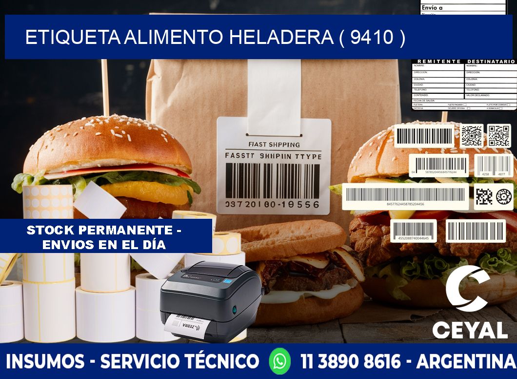 etiqueta alimento heladera ( 9410 )
