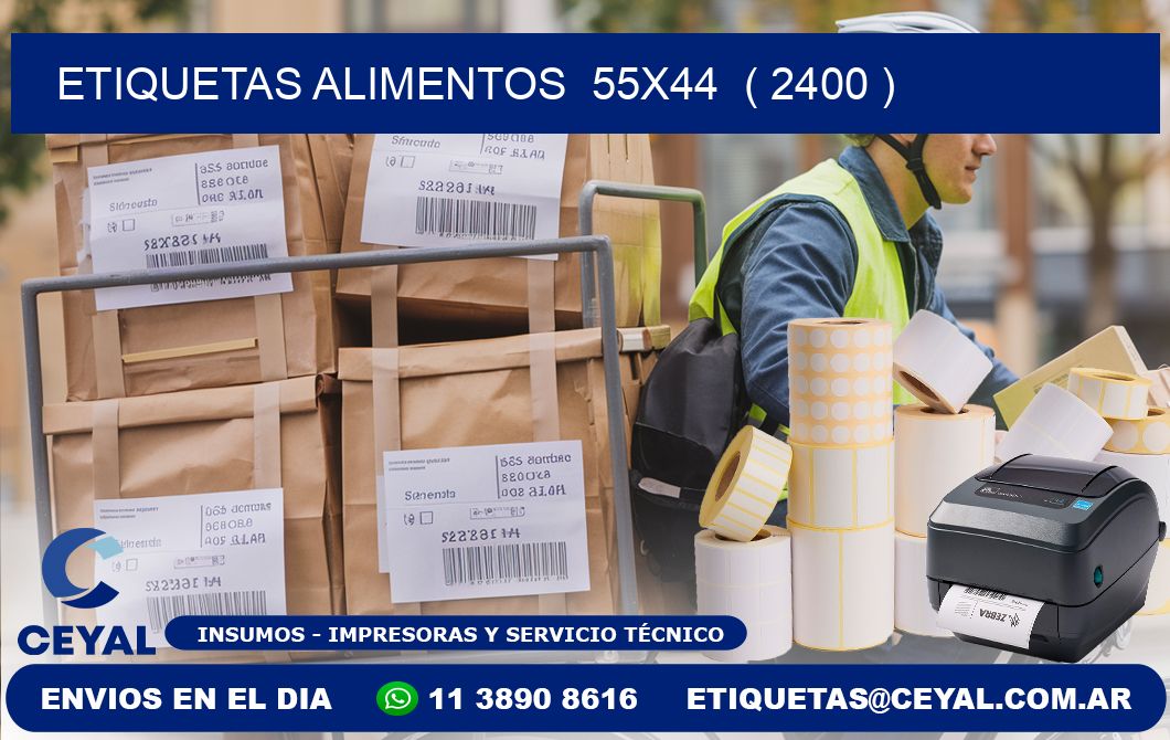 etiquetas alimentos  55x44  ( 2400 )