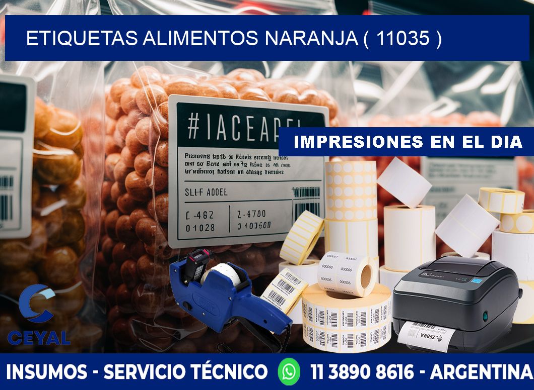 etiquetas alimentos naranja ( 11035 )