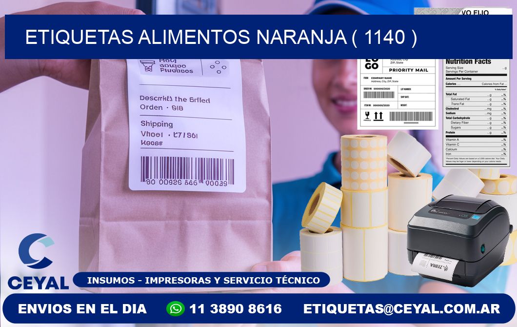 etiquetas alimentos naranja ( 1140 )