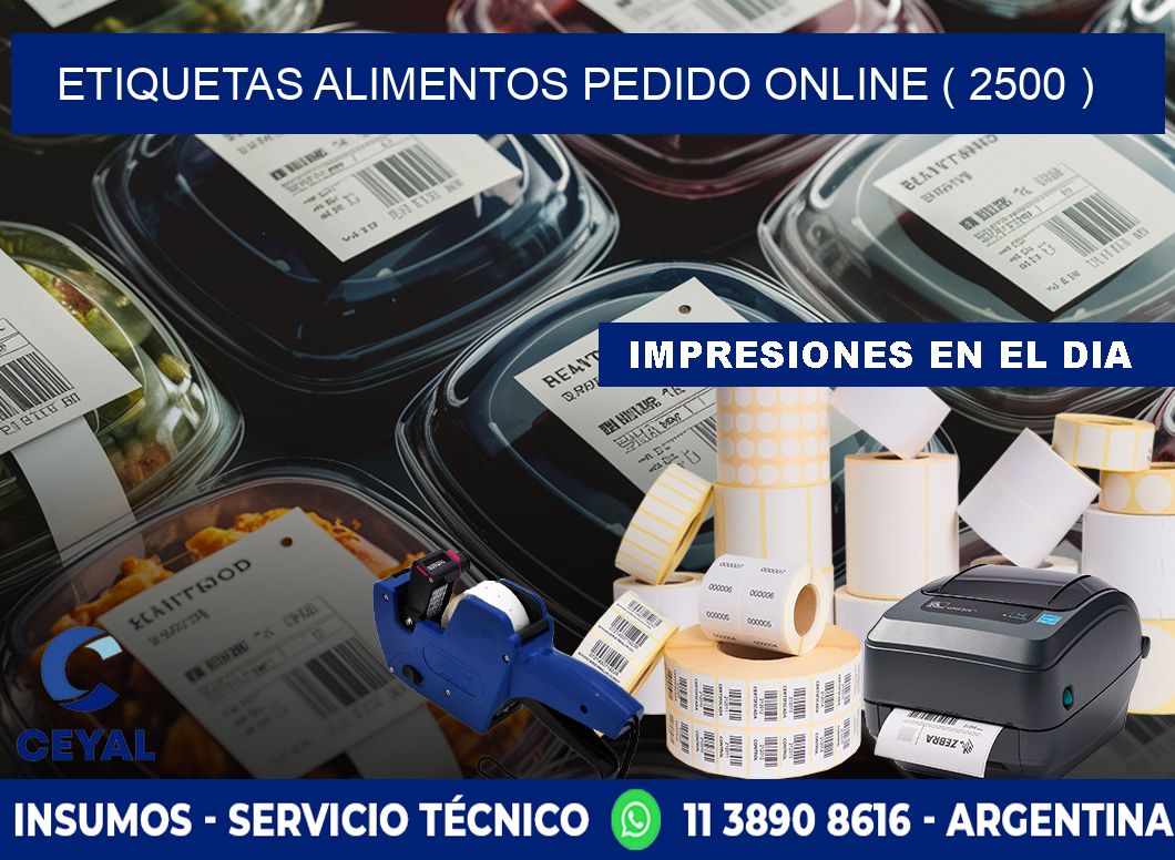 etiquetas alimentos pedido online ( 2500 )