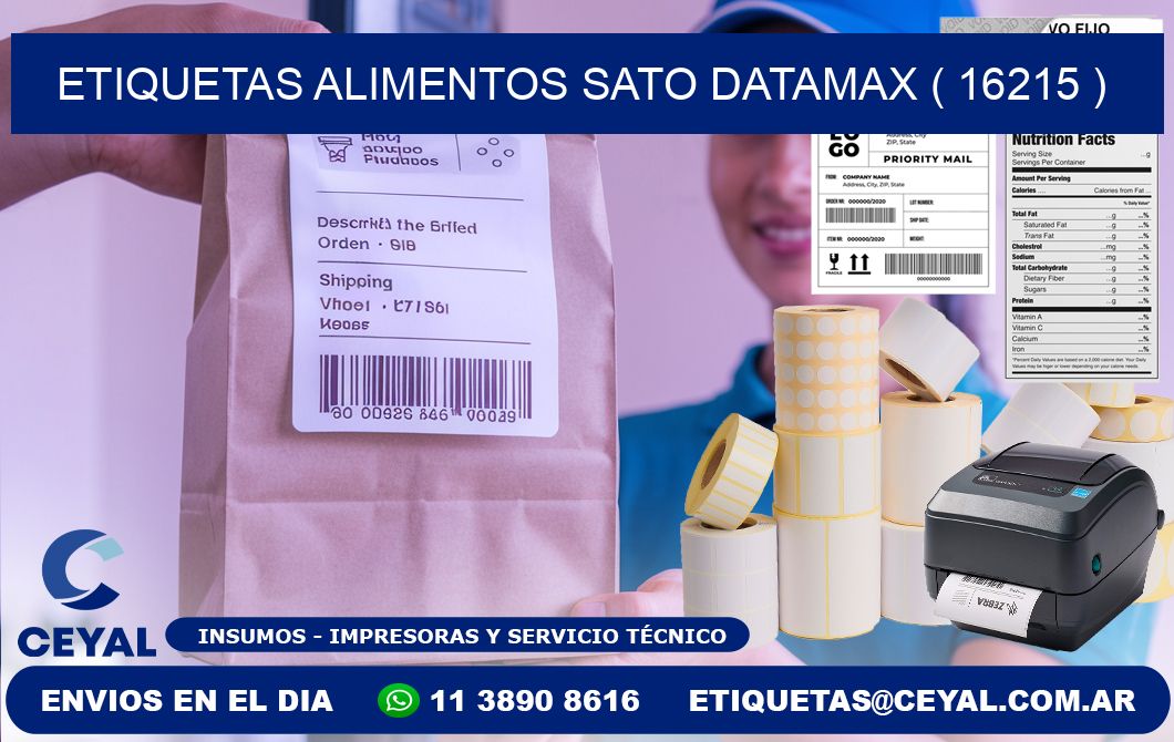 etiquetas alimentos sato datamax ( 16215 )