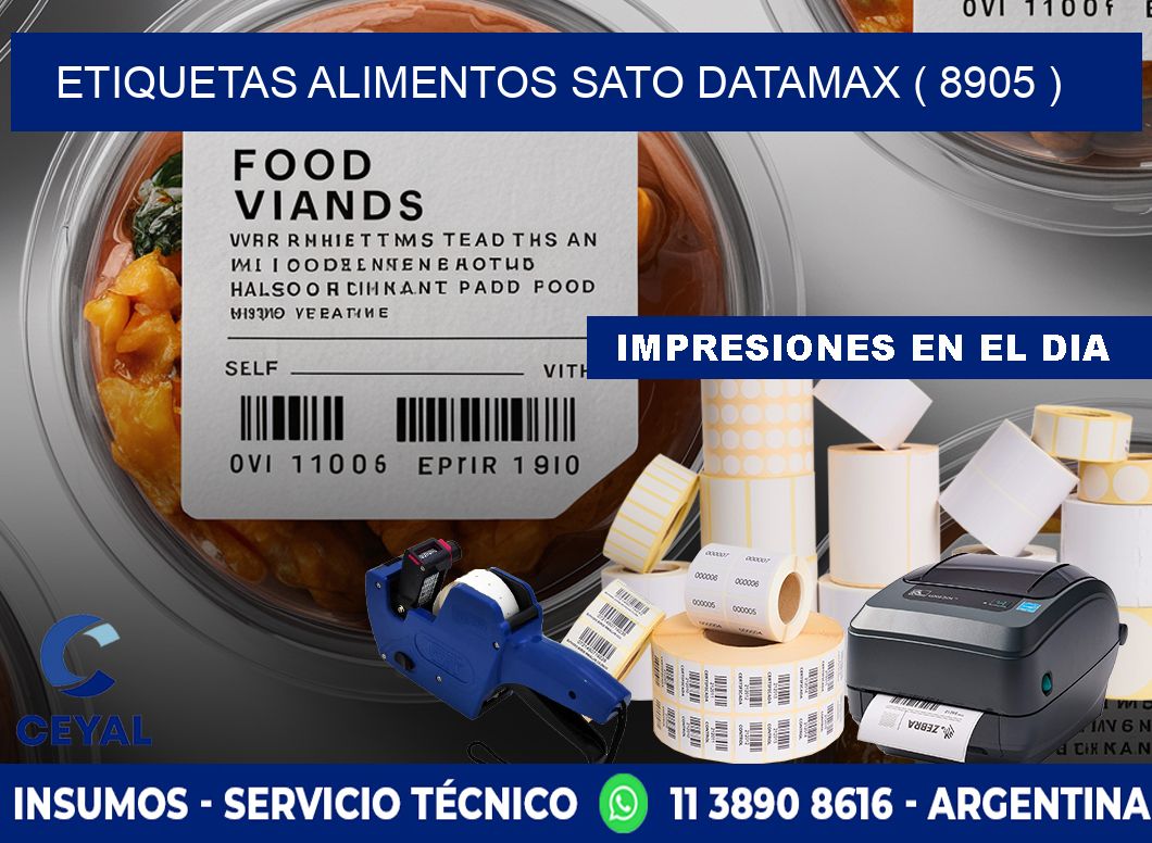 etiquetas alimentos sato datamax ( 8905 )