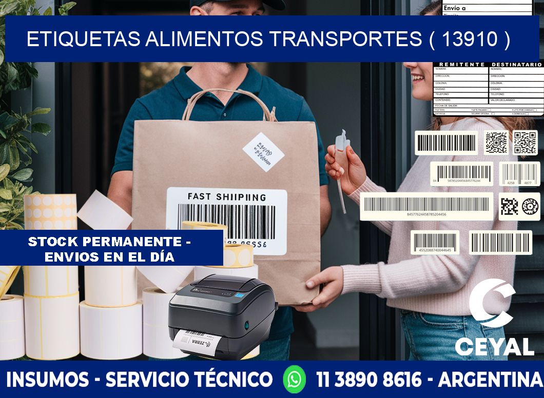 etiquetas alimentos transportes ( 13910 )