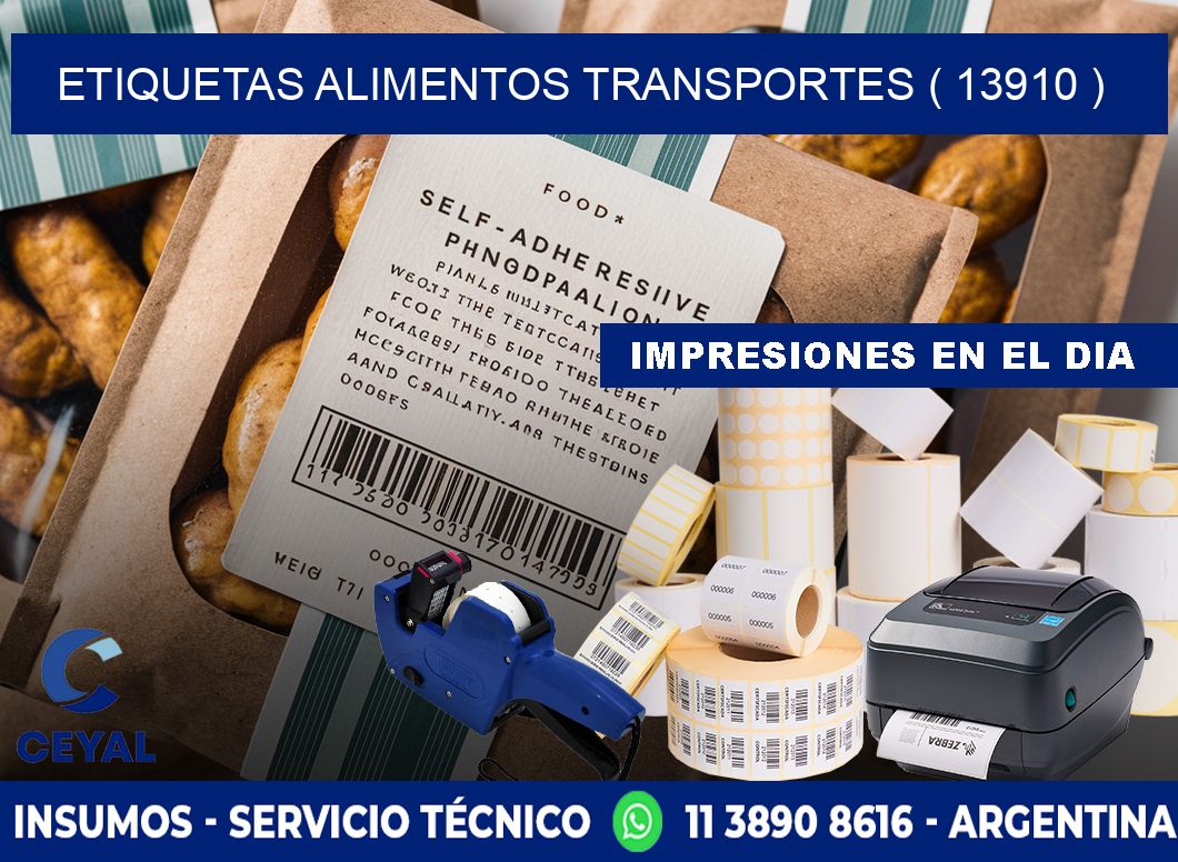 etiquetas alimentos transportes ( 13910 )