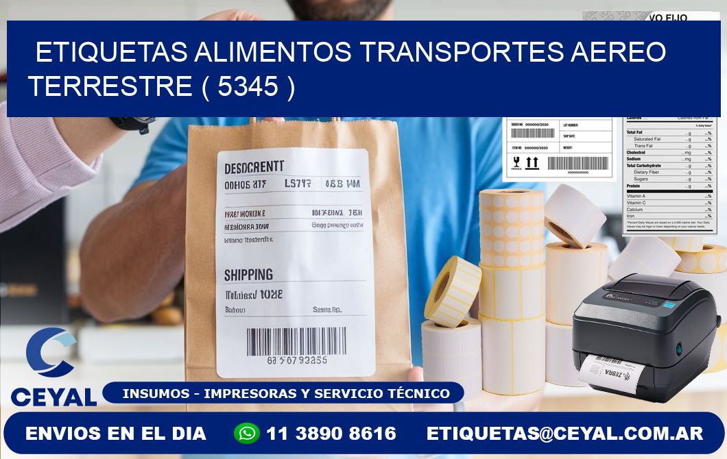 etiquetas alimentos transportes aereo terrestre ( 5345 )
