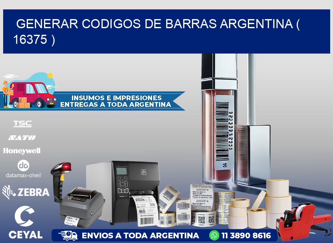 generar codigos de barras argentina ( 16375 )