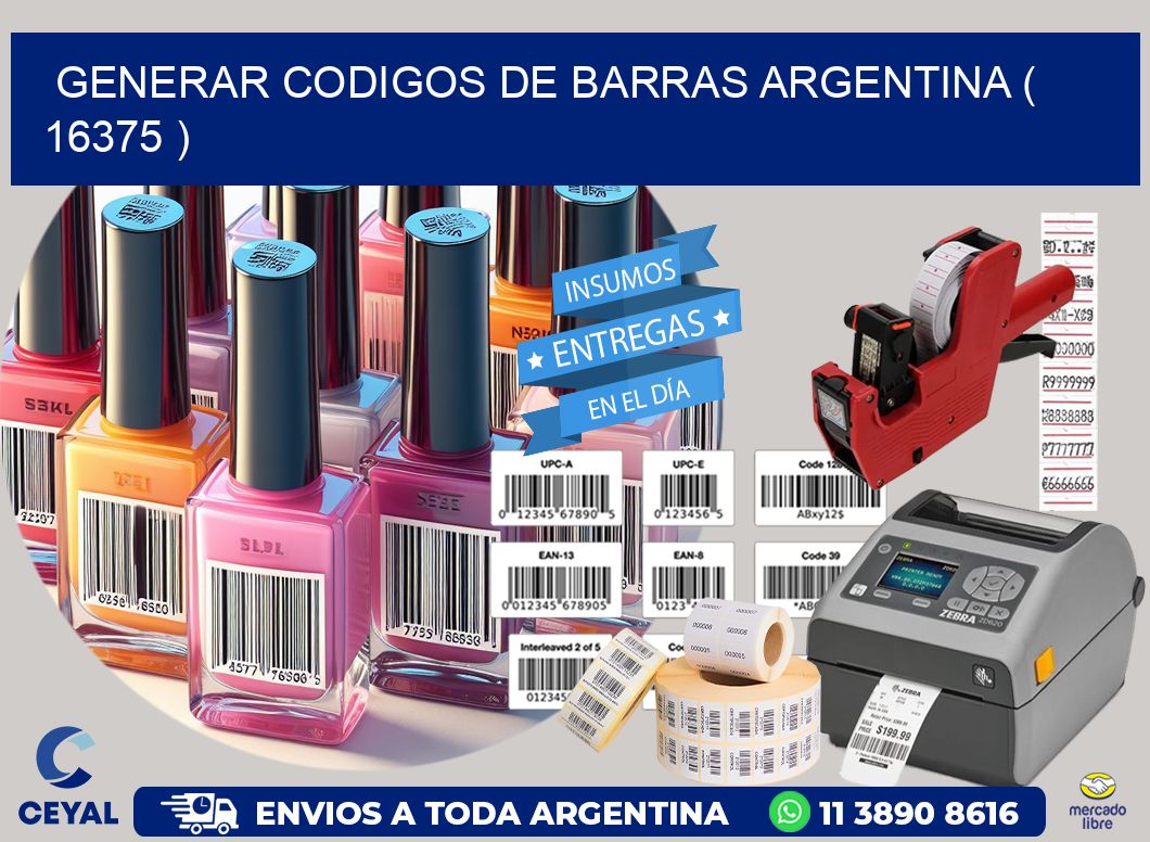 generar codigos de barras argentina ( 16375 )
