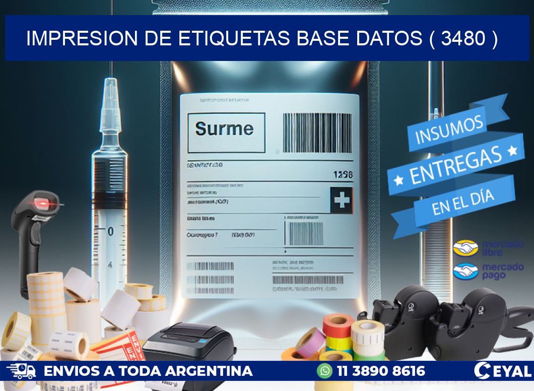 impresion de etiquetas base datos ( 3480 )