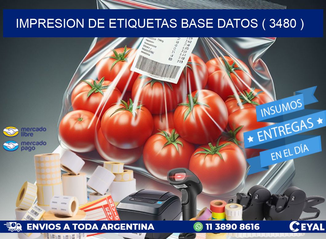 impresion de etiquetas base datos ( 3480 )