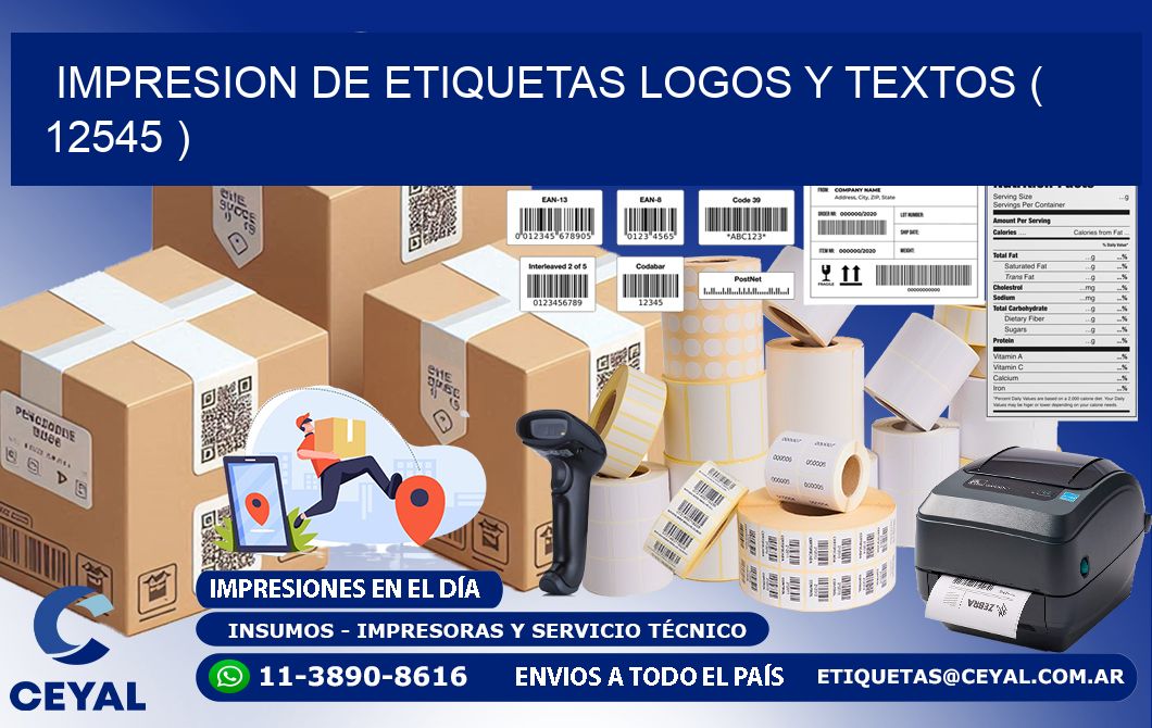 impresion de etiquetas logos y textos ( 12545 )