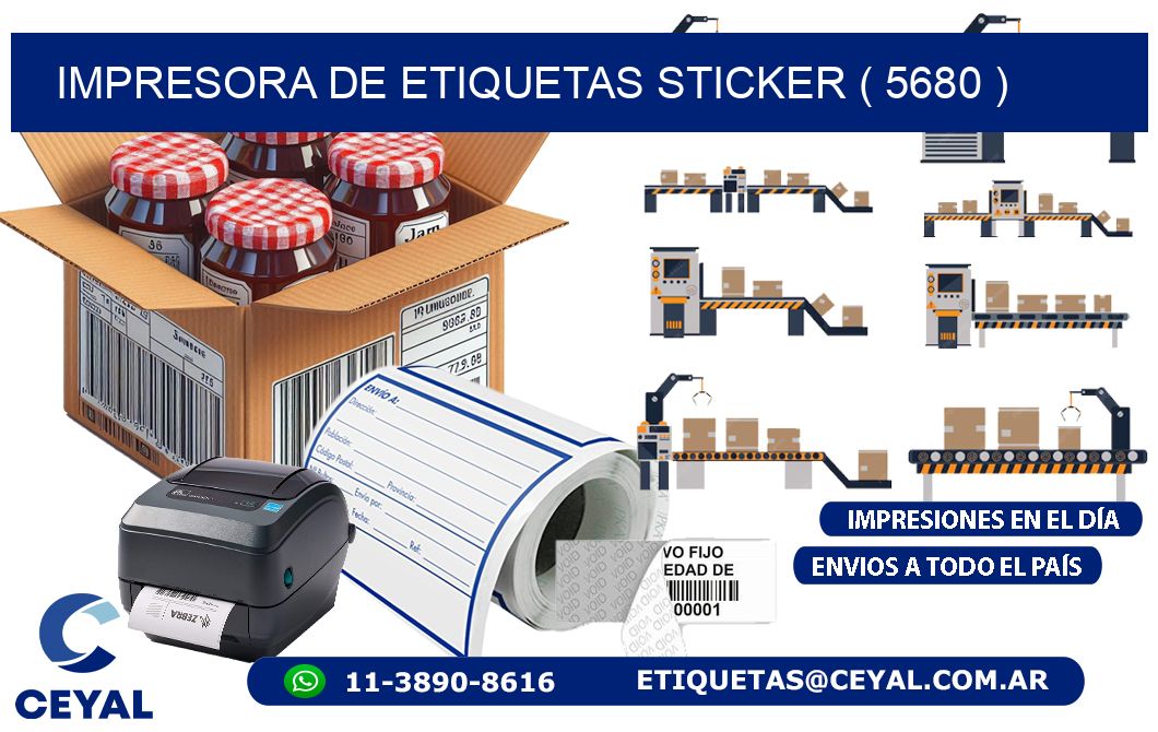 impresora de etiquetas sticker ( 5680 )