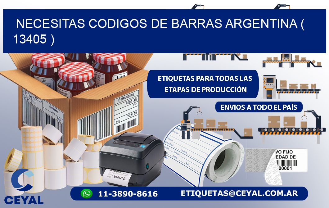 necesitas codigos de barras argentina ( 13405 )