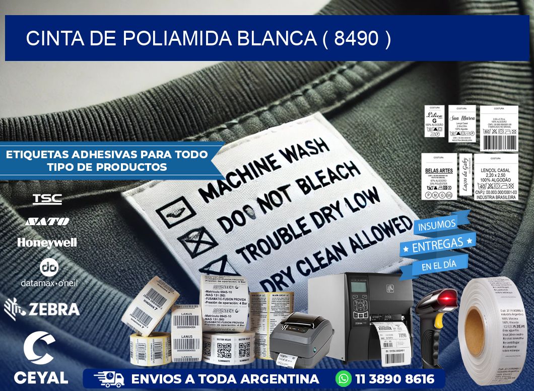 CINTA DE POLIAMIDA BLANCA ( 8490 )
