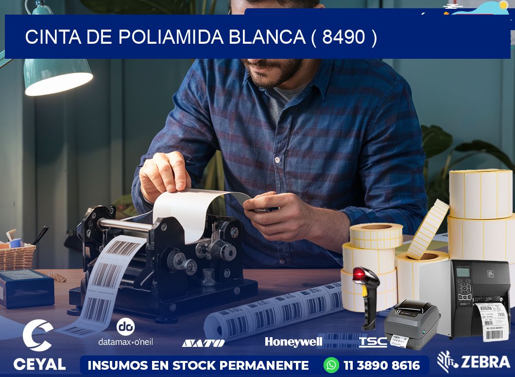 CINTA DE POLIAMIDA BLANCA ( 8490 )