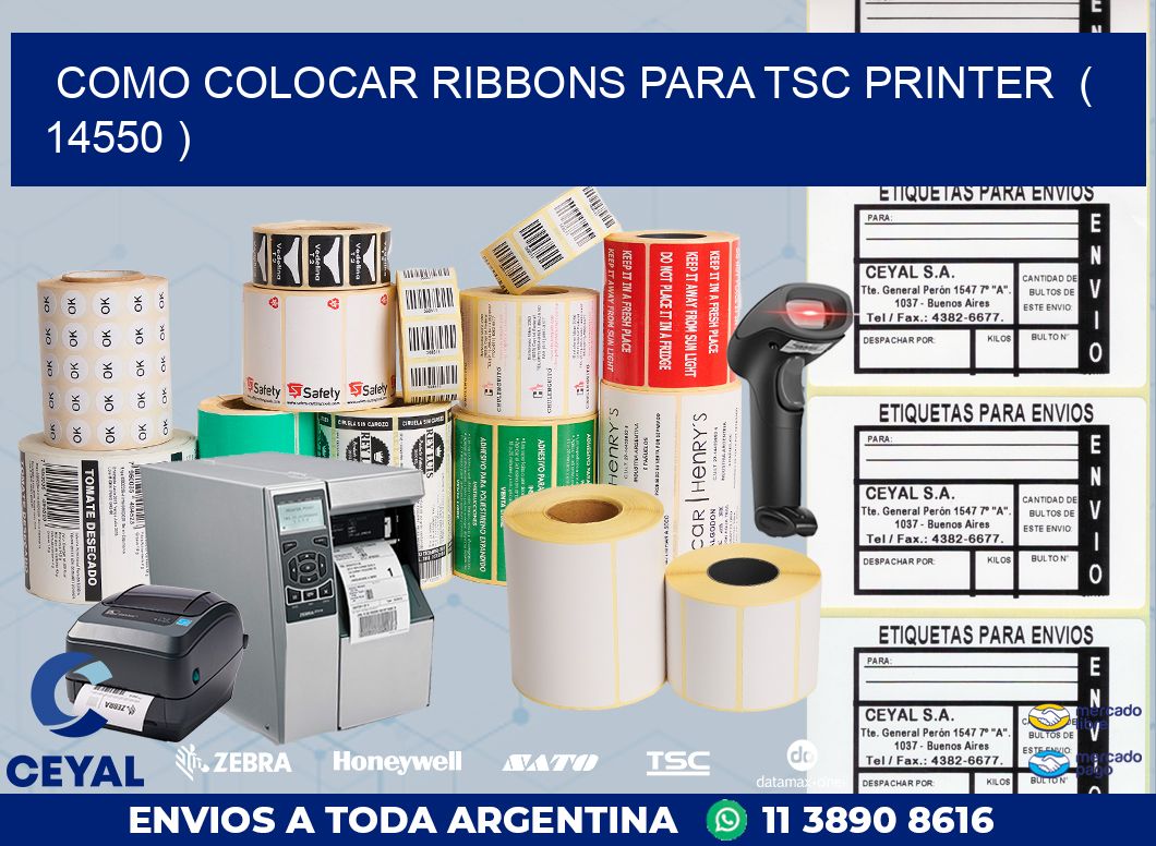 COMO COLOCAR RIBBONS PARA TSC PRINTER ( 14550 )