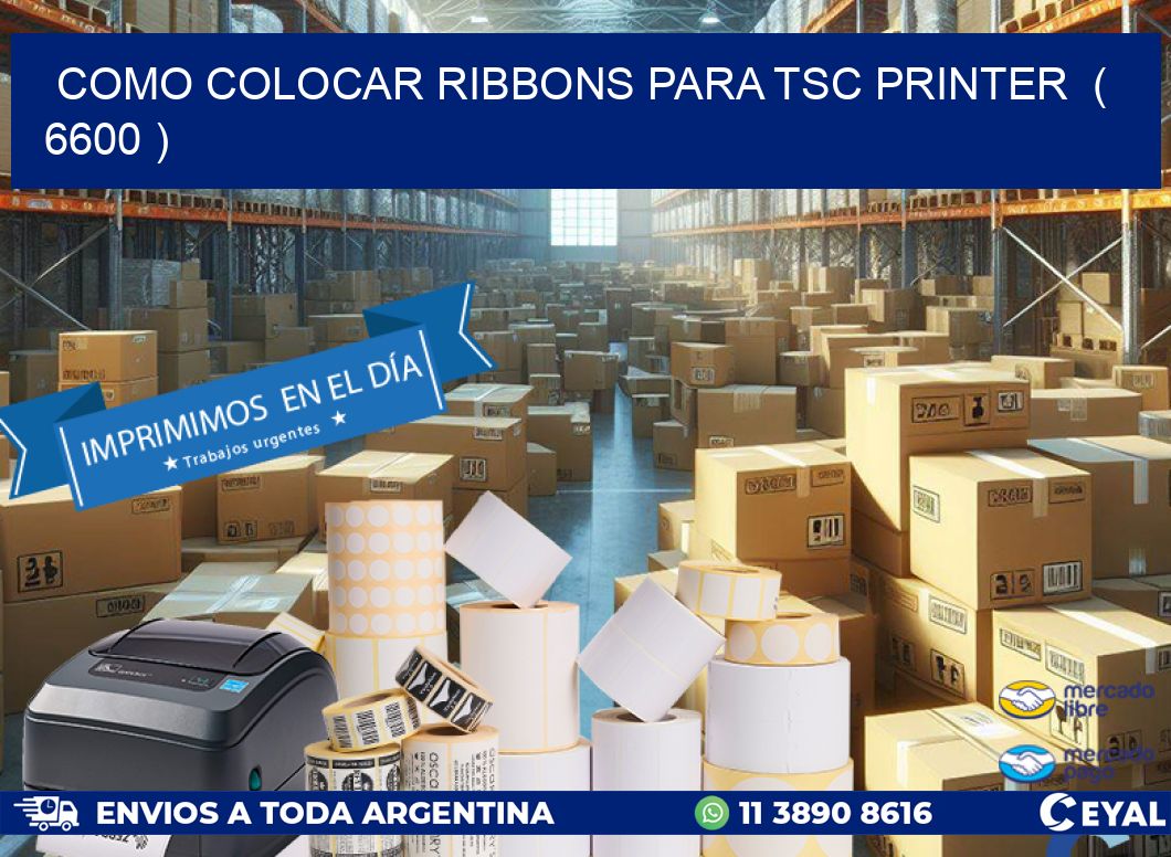 COMO COLOCAR RIBBONS PARA TSC PRINTER ( 6600 )