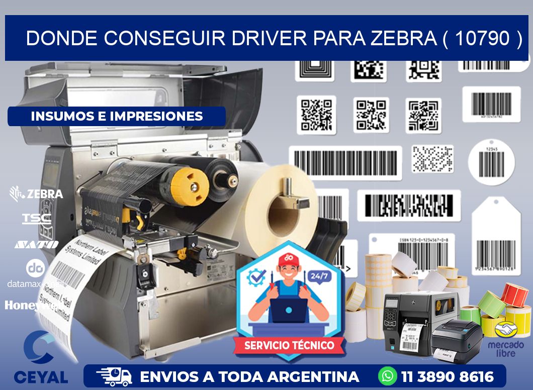 DONDE CONSEGUIR DRIVER PARA ZEBRA ( 10790 )