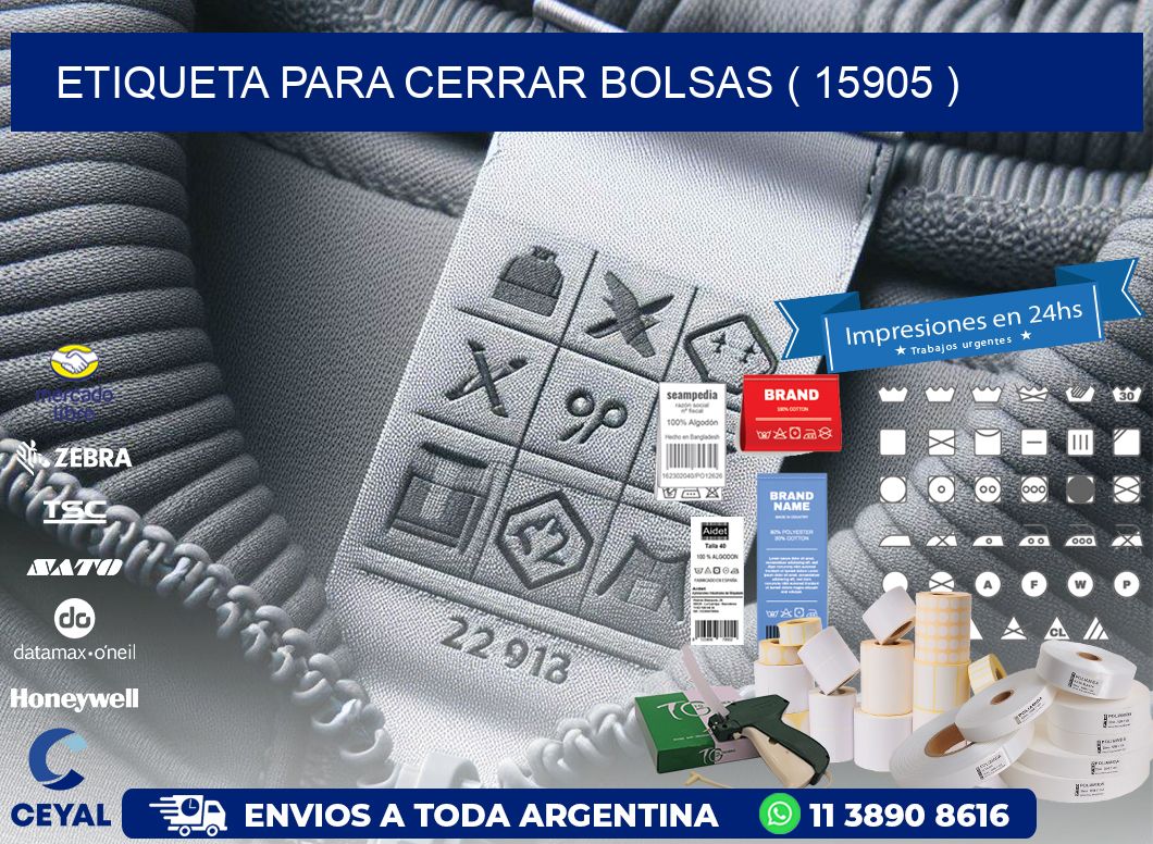 ETIQUETA PARA CERRAR BOLSAS ( 15905 )