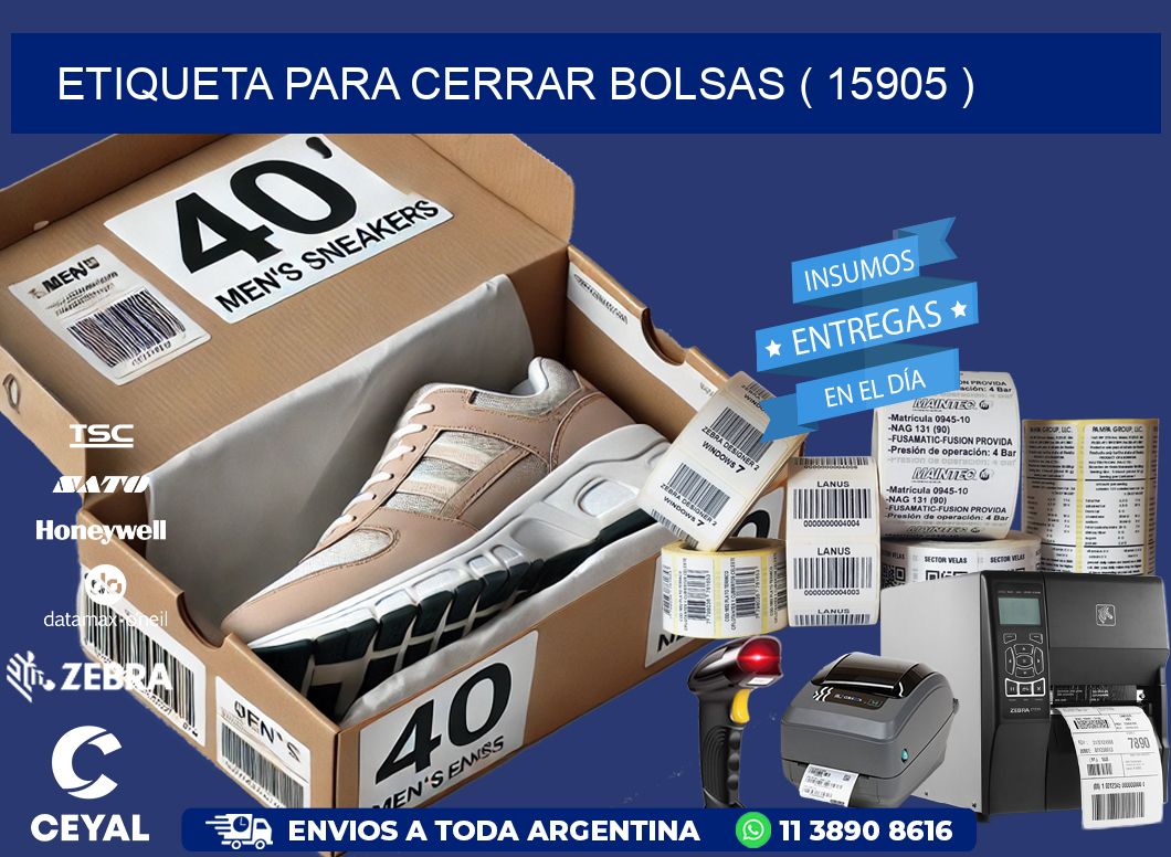ETIQUETA PARA CERRAR BOLSAS ( 15905 )