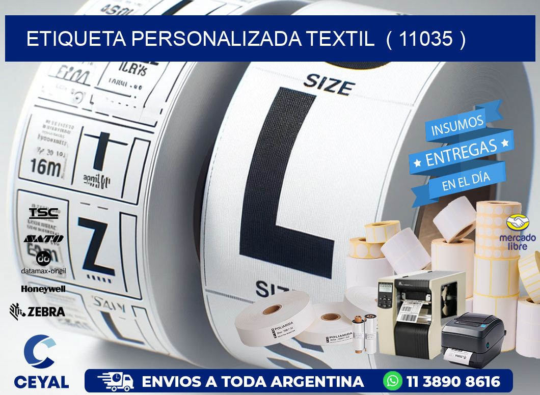 ETIQUETA PERSONALIZADA TEXTIL ( 11035 )