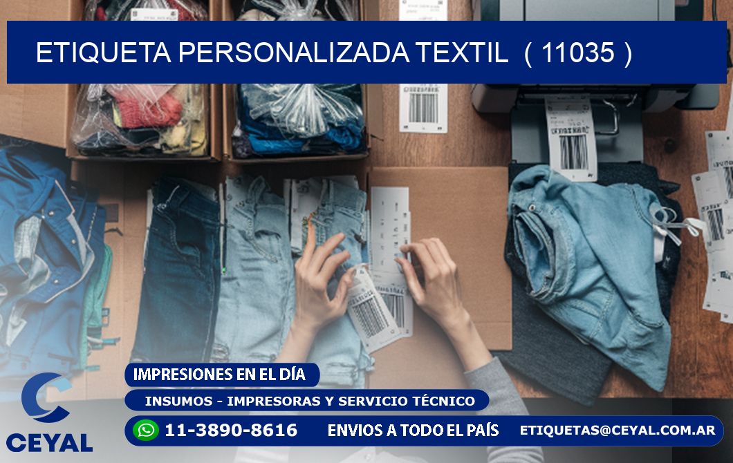 ETIQUETA PERSONALIZADA TEXTIL ( 11035 )