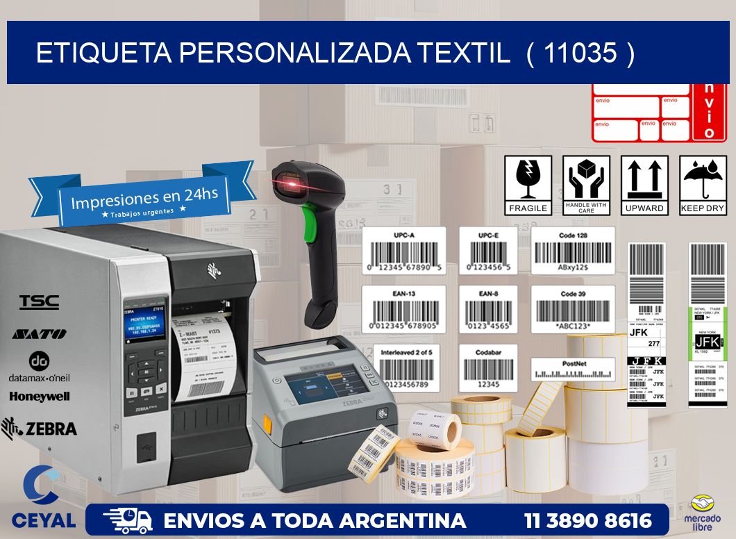 ETIQUETA PERSONALIZADA TEXTIL ( 11035 )
