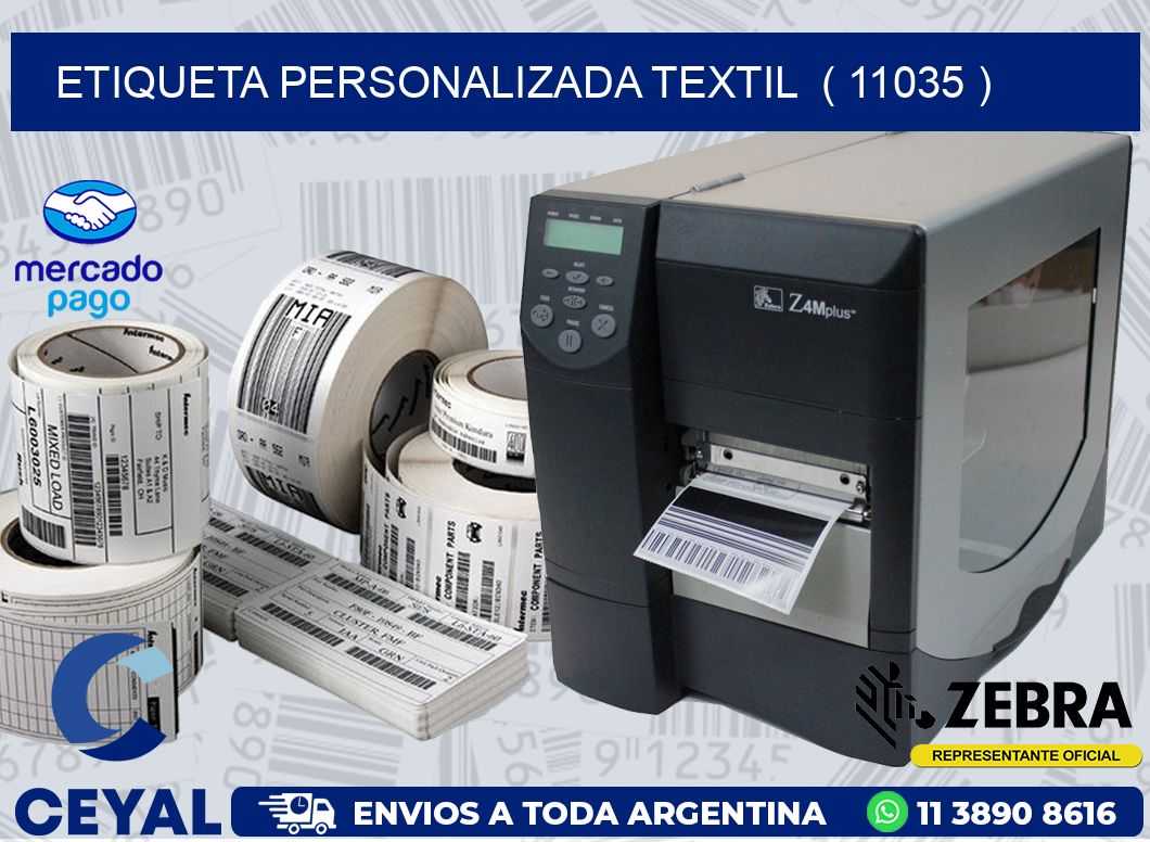 ETIQUETA PERSONALIZADA TEXTIL ( 11035 )